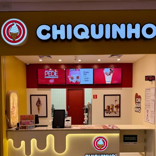 Loja Chiquinho Sorvetes no Shopping Mestre Álvaro, obra da Simo Engenharia