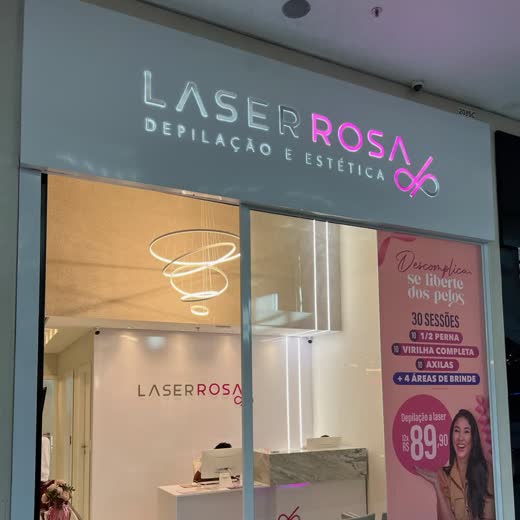 Laser Rosa no Shopping Vila Velha, obra da Simo Engenharia