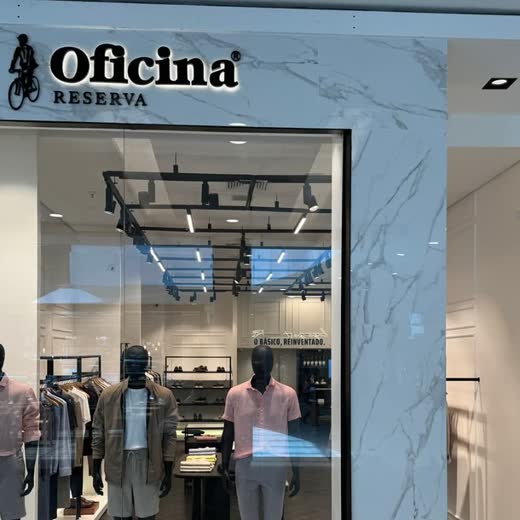 Loja Oficina Reserva no Shopping Vitória, obra da Simo Engenharia